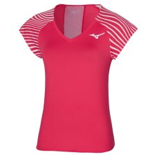 Mizuno Printed Tee – Dámské tenisové triko – Červená