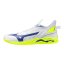 Mizuno Wave Mirage 5 – Unisex halová obuv – Bílo-žlutá - Velikost: EUR 38.5