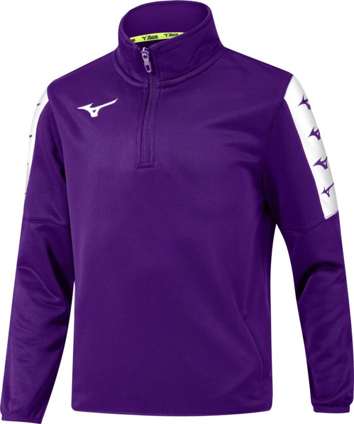 Mizuno Nara Interlock Training Top – Juniorská sportovní mikina – Fialová - Velikost: 152