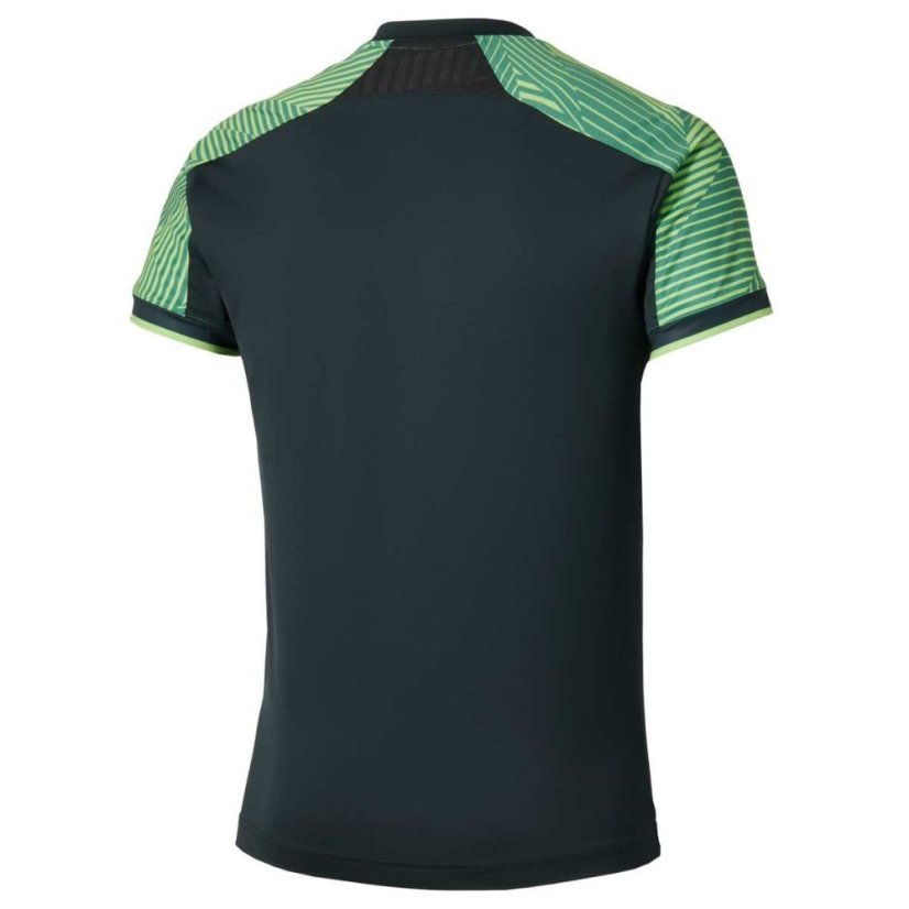 Mizuno Stargazer Shadow Tee – Pánské tenisové triko – Černo-zelená
