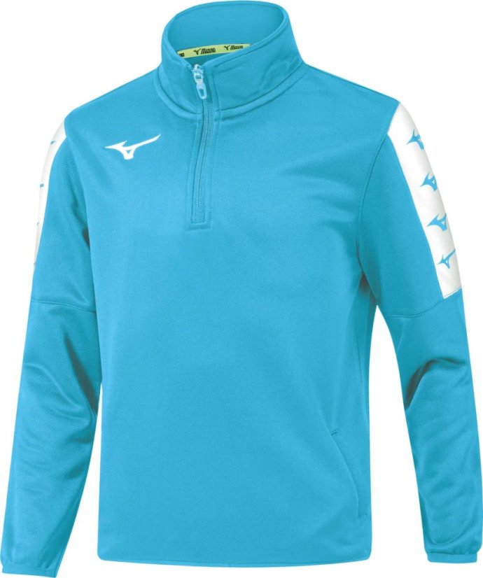 Mizuno Nara Interlock Training Top – Juniorská sportovní mikina – Modrá - Velikost: 128