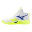 Mizuno Wave Momentum Pro Mid – Unisex volejbalová obuv – Bílo-žlutá
