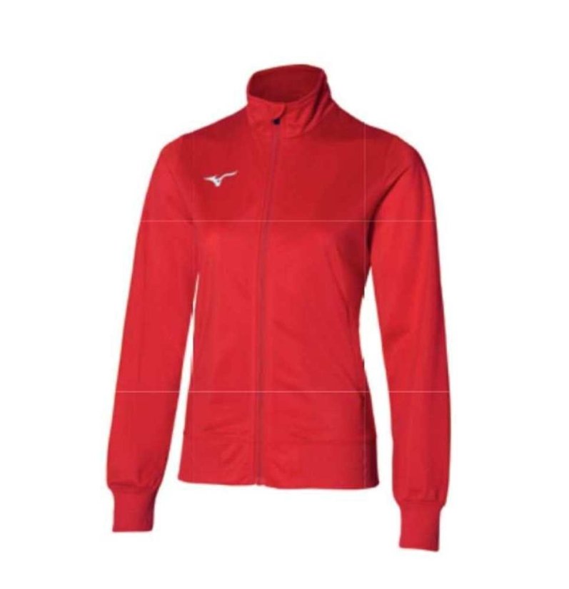 Mizuno Core TR Jacket – Dámská lehká sportovní bunda – Červená - Velikost: XL