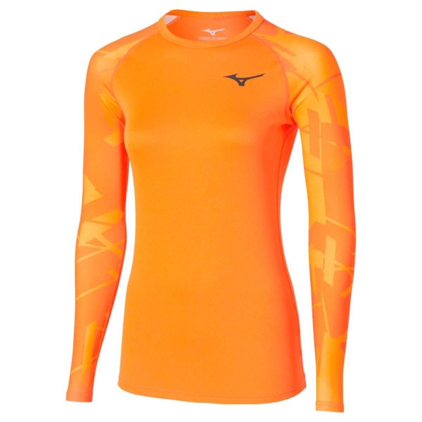 Mizuno Virtual Body G5 Crew Neck – Dámské termotriko – Oranžová