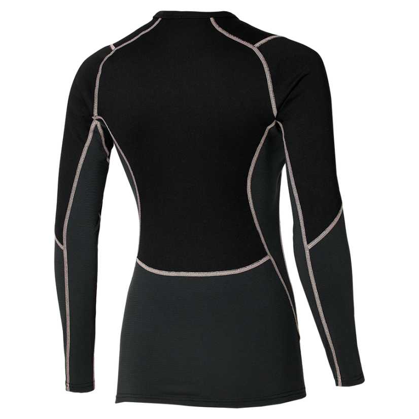 Merino Wool Crew / Black/Apricot Blush /