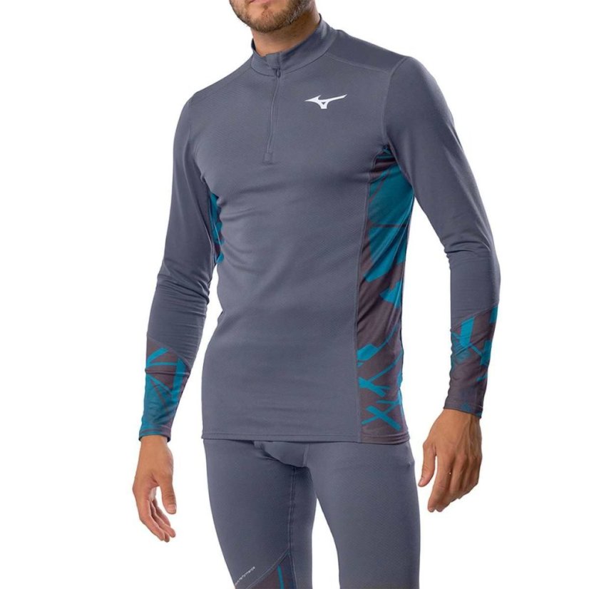 Mizuno Virtual Body G5 Half Zip – Pánské termotriko – Šedá