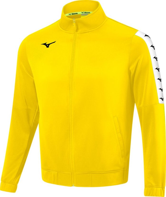 Mizuno Nara Interlock Track Jacket – Juniorská lehká sportovní bunda – Žlutá - Velikost: 140