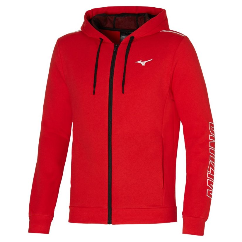Mizuno Sweat Jacket – Pánská sportovní mikina – Červená