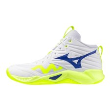 Mizuno Wave Momentum Pro Mid – Unisex volejbalová obuv – Bílo-žlutá
