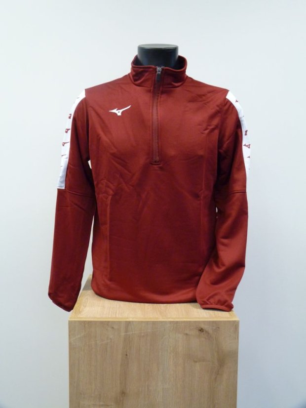 Mizuno Nara Interlock Training Top – Pánská sportovní mikina – Červená Mizuno Nara Interlock Training Top – Pánská sportovní mikina – Červená