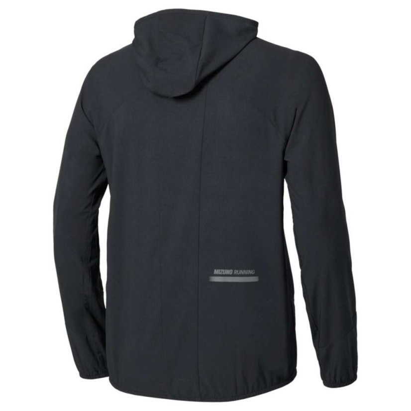 Mizuno Active Alpha Hooded Jacket – Pánská běžecká bunda – Černá - Velikost: L