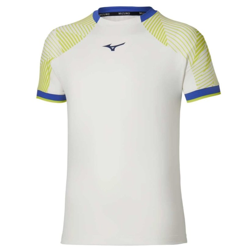 Mizuno Stargazer Shadow Tee – Pánské tenisové triko – Bílá
