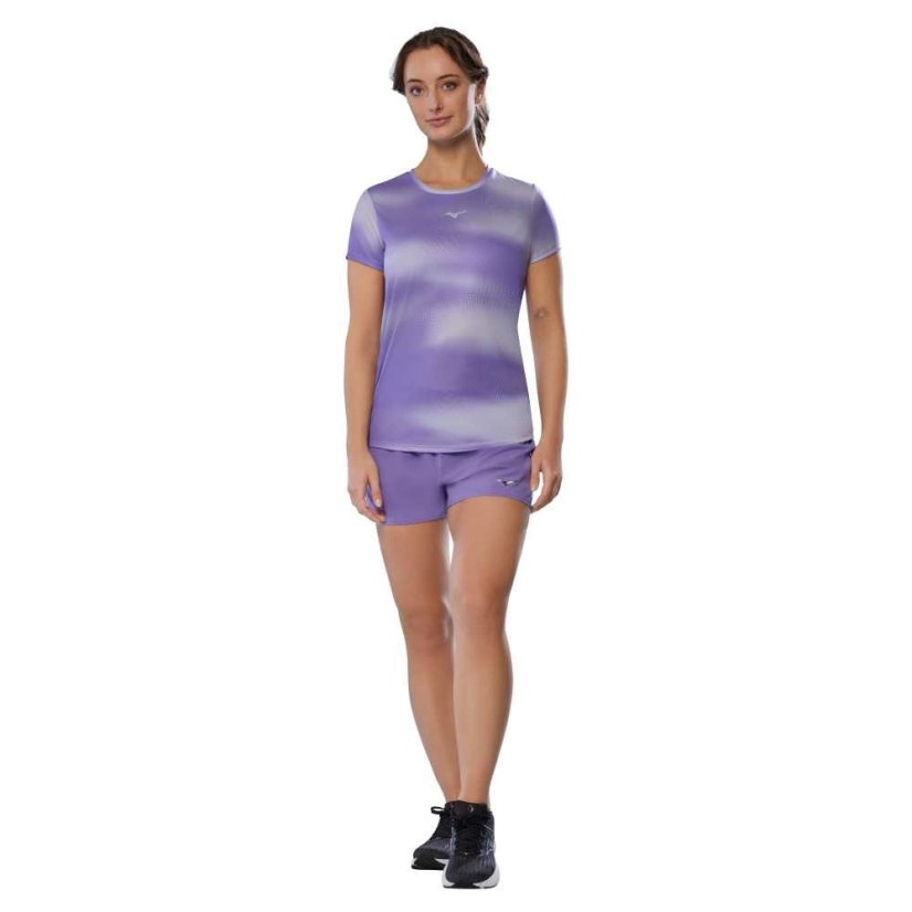 Mizuno Core Graphic tee – Dámské běžecké triko – Fialová