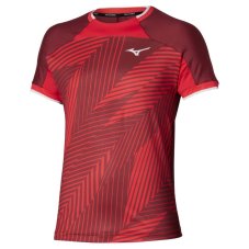 Mizuno Stargazer Shadow Graphic Tee – Pánské tenisové triko – Červená