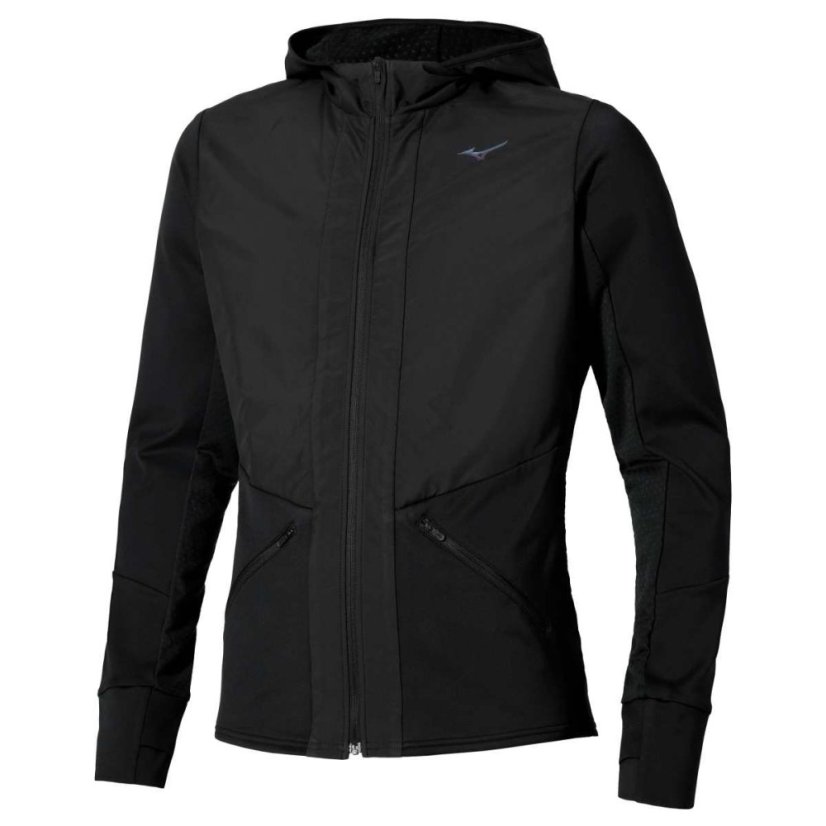 Mizuno Active Warm Hybrid FZ Hd LS – Pánská běžecká bunda – Černá - Velikost: S