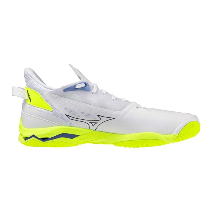 Mizuno Wave Mirage 5 – Unisex halová obuv – Bílo-žlutá - Velikost: EUR 38.5
