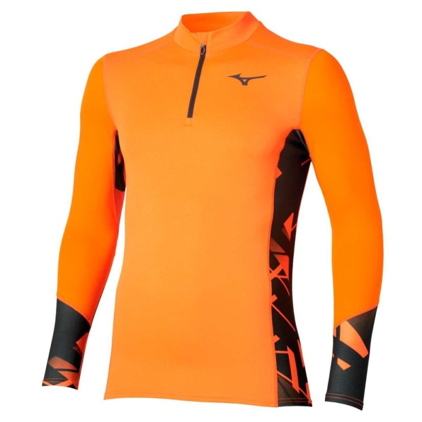 Mizuno Virtual Body G5 Half Zip – Pánské termotriko – Oranžová