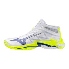 Mizuno Wave Lightning Elite Mid – Unisex volejbalová obuv – Bílo-žlutá