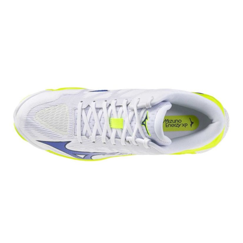 Mizuno Wave Lightning Elite Mid – Unisex volejbalová obuv – Bílo-žlutá