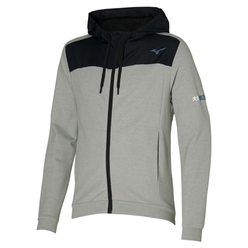 Mizuno Sweat Jacket – Pánská sportovní mikina – Šedá
