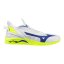 Mizuno Wave Mirage 5 – Unisex halová obuv – Bílo-žlutá - Velikost: EUR 38.5
