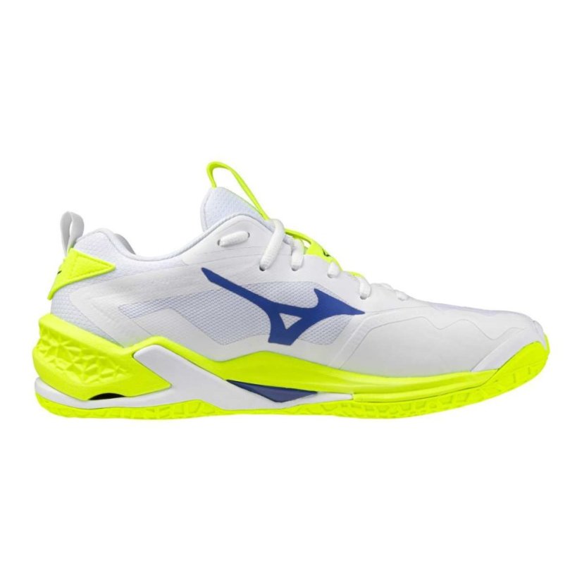 Mizuno Wave Stealth NEO 2 – Unisex halová obuv – Bílo-žlutá