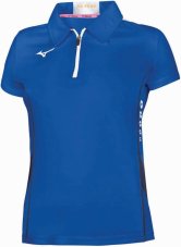 Mizuno Hex Rect Zip Polo – Dámské tenisové triko – Modrá