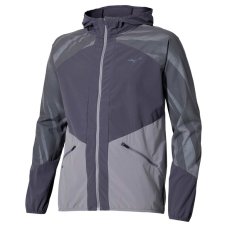 Mizuno Active Alpha Hooded Jacket – Pánská běžecká bunda – Šedá
