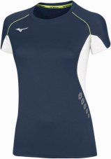 Mizuno Premium JPN Tee – Dámské běžecké triko – Tmavě modrá