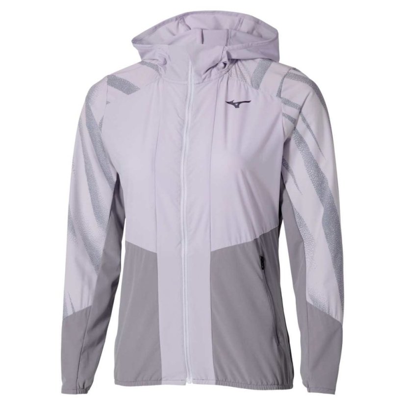 Mizuno Active Alpha Hooded Jacket – Dámská běžecká bunda – Šedá