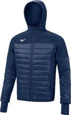 Mizuno Sapporo Hooded Hybrid Jacket – Pánská zateplená sportovní bunda – Modrá