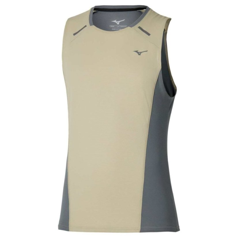 Mizuno Active DryAeroFlow Tank Top – Pánské běžecké tílko – Hnědá - Velikost: M
