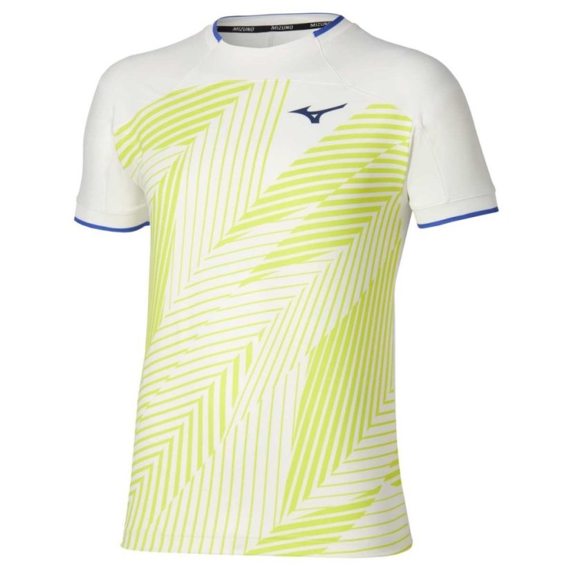 Mizuno Stargazer Shadow Graphic Tee – Pánské tenisové triko – Bílá