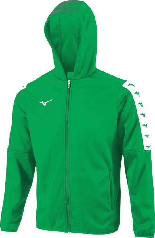 Mizuno Nara Interlock Track Jacket – Pánská lehká sportovní bunda – Zelená - Velikost: XL