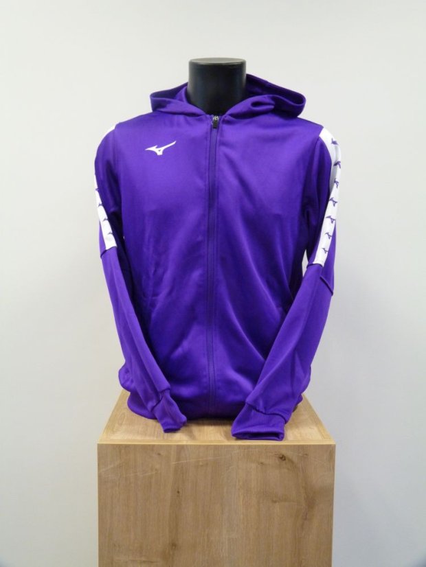 Mizuno Nara Training FZ Hoodie – Pánská sportovní mikina – Fialová - Velikost: XL