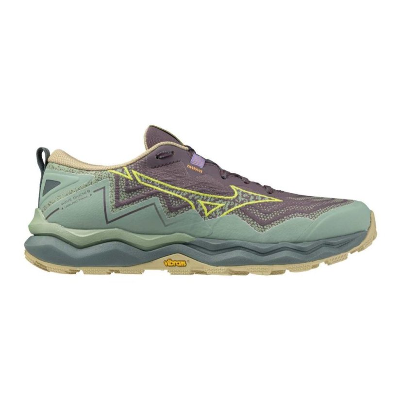 Mizuno Wave Daichi 9 – Dámská trailová běžecká obuv – Hnědo-zelená