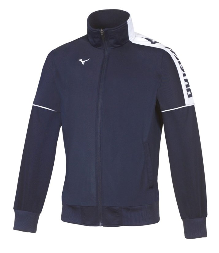 Mizuno Knitted Track Jacket – Juniorská lehká sportovní bunda – Modrá - Velikost: 116