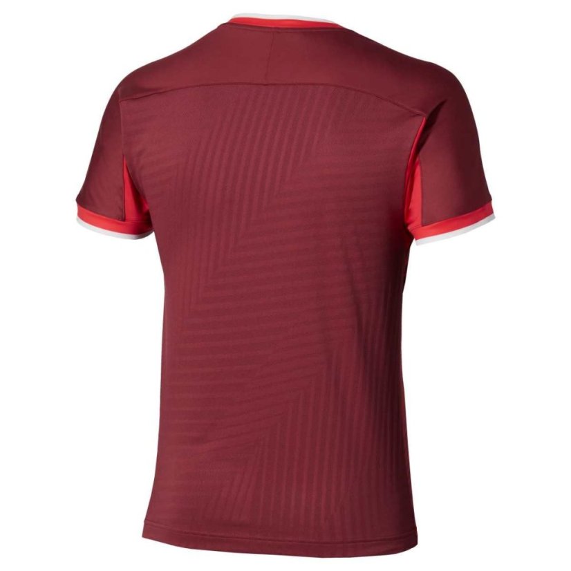 Mizuno Stargazer Shadow Graphic Tee – Pánské tenisové triko – Červená