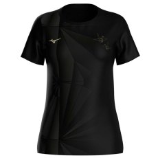 Mizuno Active DryAeroFlow Graphic Tee – Dámské běžecké triko – Černá
