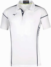 Mizuno Hex Rect Polo – Pánské tenisové triko – Bílá