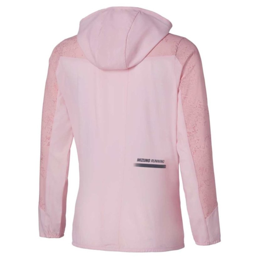 Mizuno Active Alpha Hooded Jacket – Dámská běžecká bunda – Růžová - Velikost: S