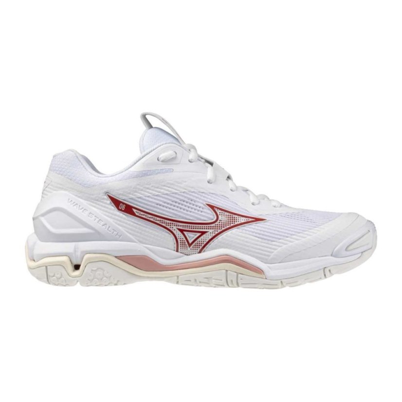 Mizuno Wave Stealth 6 – Dámská halová obuv – Bílá - Velikost: EUR 38.5