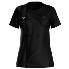 Mizuno Active DryAeroFlow Graphic Tee – Dámské běžecké triko – Černá