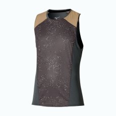 Mizuno Active DryAeroFlow Graphic Tank Top – Pánské běžecké tílko – Hnědá