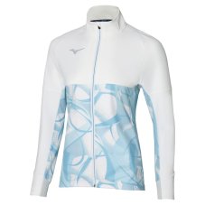 Mizuno Paris Athlete Hybrid Warm up Jacket – Dámská sportovní bunda – Bílo-modrá