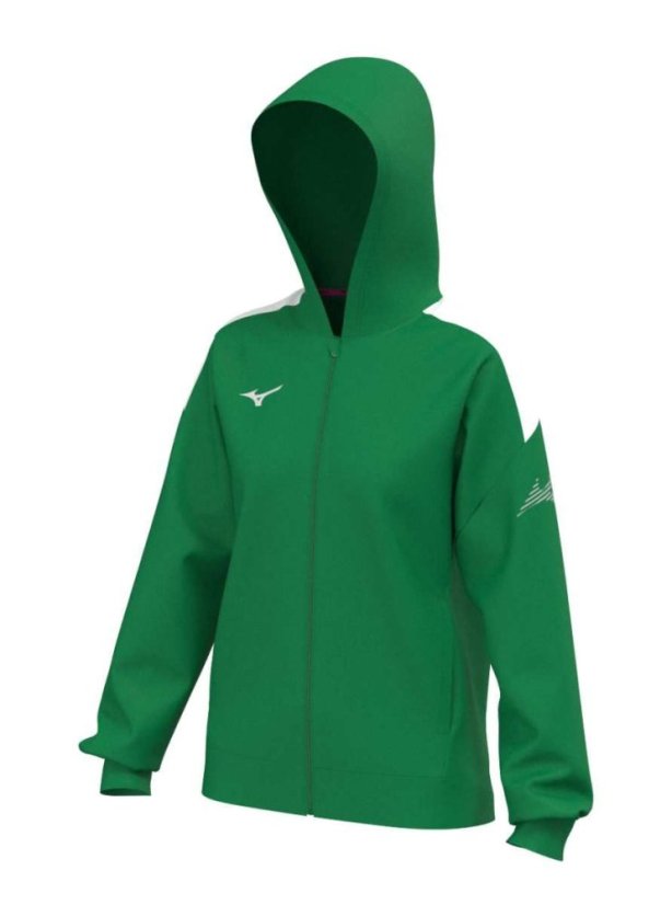 Mizuno MZNRB Track Jacket – Dámská lehká sportovní bunda – Zelená - Velikost: 3XL
