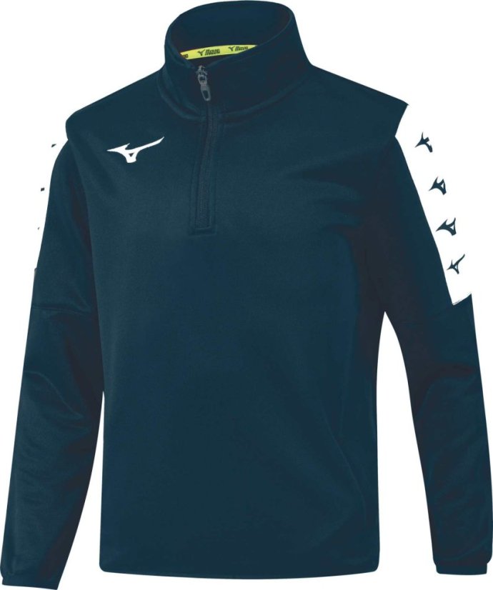 Mizuno Nara Interlock Training Top – Pánská sportovní mikina – Modrá - Velikost: S Mizuno Nara Interlock Training Top – Pánská sportovní mikina – Modrá - Velikost: S