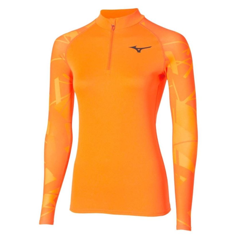Mizuno Virtual Body G5 Half Zip – Dámské termotriko – Oranžová