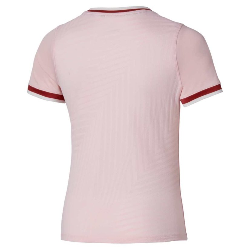 Mizuno Stargazer Tee – Dámské tenisové triko – Růžová