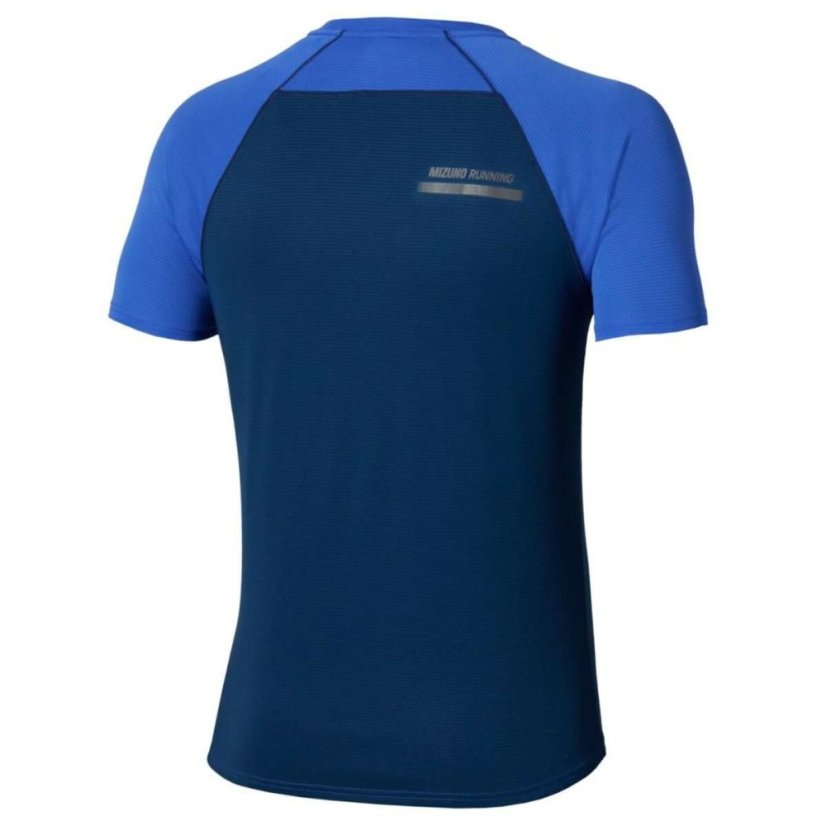 Mizuno Active DryAeroFlow Tee – Pánské běžecké triko – Modrá - Velikost: XL